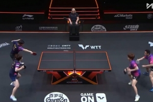 林诗栋/蒯曼3-0黄镇廷/杜凯琹，取得WTT总决赛混双开门红