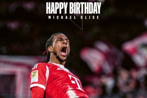 拜仁祝奥利塞24岁生快！去年7月5300万欧引进目前已达1.3亿欧