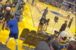 库里纵贯全场的超级离谱三分！凯特琳·克拉克：这肯定是AI合成的