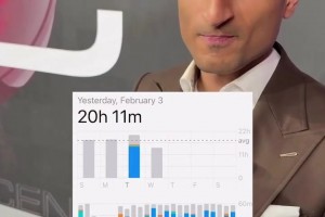 好家伙！Shams一天内手机屏幕使用时间，高达20个小时11分钟